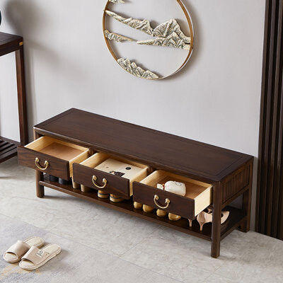 interanest 47.2in Retro style Shoe Storage Bench