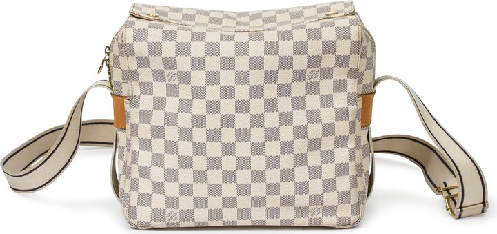 Authentic LOUIS VUITTON Damier Azur Messenger Bag Crossbody Bag Naviglio