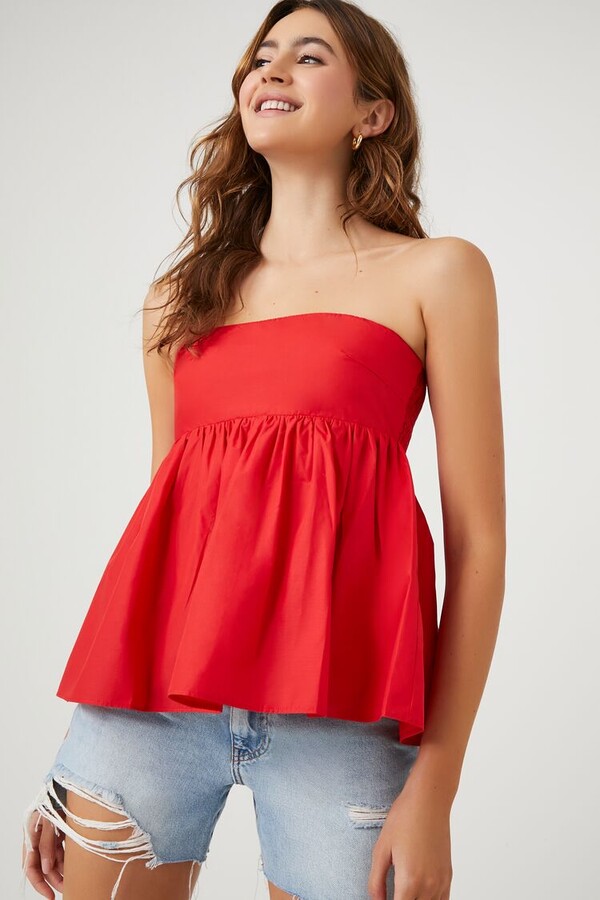Women Red Tube Top