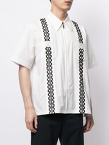 Thumbnail for your product : Ports V Geometric Band Cotton Shirt