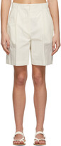 Thumbnail for your product : Low Classic Off-White Cotton Half Pant Shorts