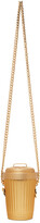 Thumbnail for your product : Moschino Gold Trash Can Shoulder Bag