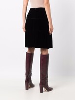 Thumbnail for your product : Giorgio Armani Pre-Owned 1990s Flared Hem Velvet Skirt