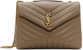 Thumbnail for your product : Saint Laurent Taupe Loulou Shoulder Bag