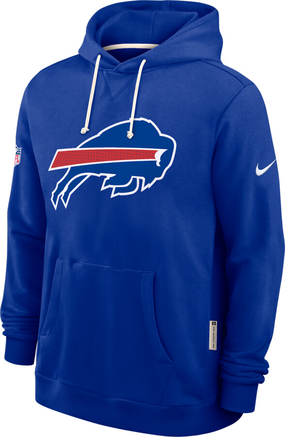 Buffalo Bills Initial Home Sideline Nike Men's Dri-FIT NFL Pullover Hoodie in Blue | 03AZ4DA81-A0M
