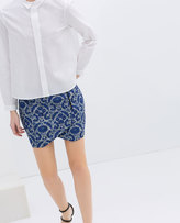 Thumbnail for your product : Zara 29489 Jacquard Miniskirt With Zip