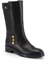 Thumbnail for your product : Tod's Flat Mate Leather Mid-Calf Boots