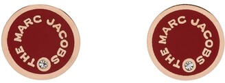 Marc Jacobs Rose Gold & Red 'The Medallion' Stud Earrings