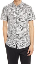 Thumbnail for your product : Open Edit Short Sleeve Stretch Button-Up Shirt