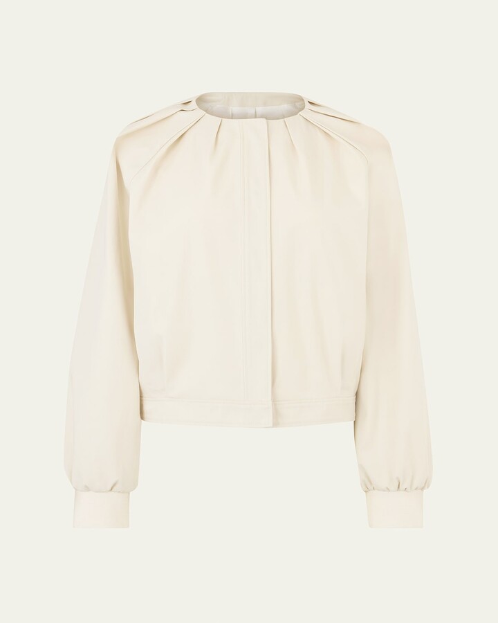 Nina Ricci Cropped Canvas Bomber Jacket