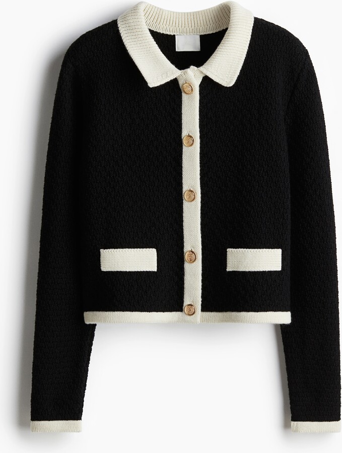 H&M Textured-Knit Cardigan