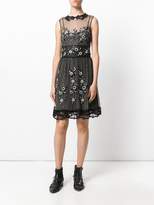 Thumbnail for your product : RED Valentino embroidered mesh mini dress