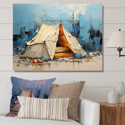 Camping Tent Outdoor Adventure I On Canvas Print