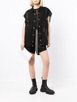Thumbnail for your product : Rick Owens Ruched Drawstring Track Shorts