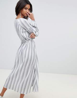 French Connection Stripe Tassel Smock Dress