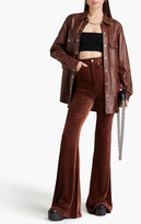 Thumbnail for your product : Rick Owens Bolan velvet flared pants