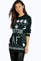 Thumbnail for your product : boohoo Festive A.F. Christmas Jumper
