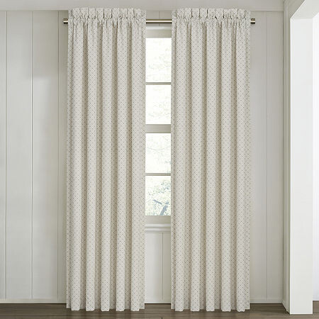Queen Street Gabrielle Rod Pocket Energy Saving Light-Filtering Set of 2 Curtain Panel