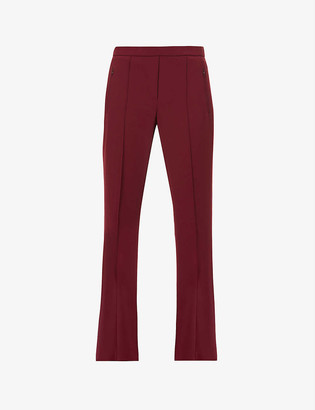 Theory Demitria high-rise flared stretch-wool trousers