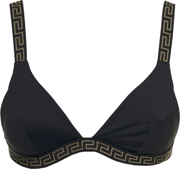 Versace Lycra Stretch Bra with Greek Detail - ShopStyle One Piece Swimsuits