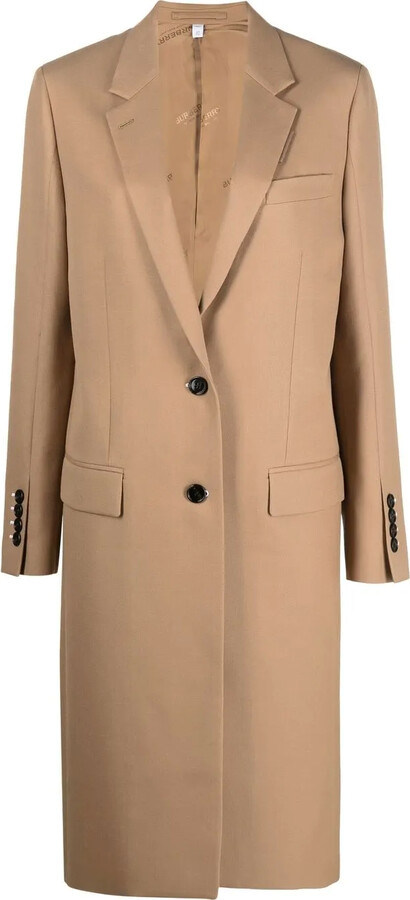 Burberry Notched-Lapel Single-Breasted Coat