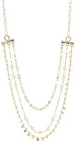 Thumbnail for your product : Panacea Freshwater Pearl & Charm Three-Row Collar Necklace