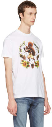 DSQUARED2 White Boxing Squirrel T-Shirt
