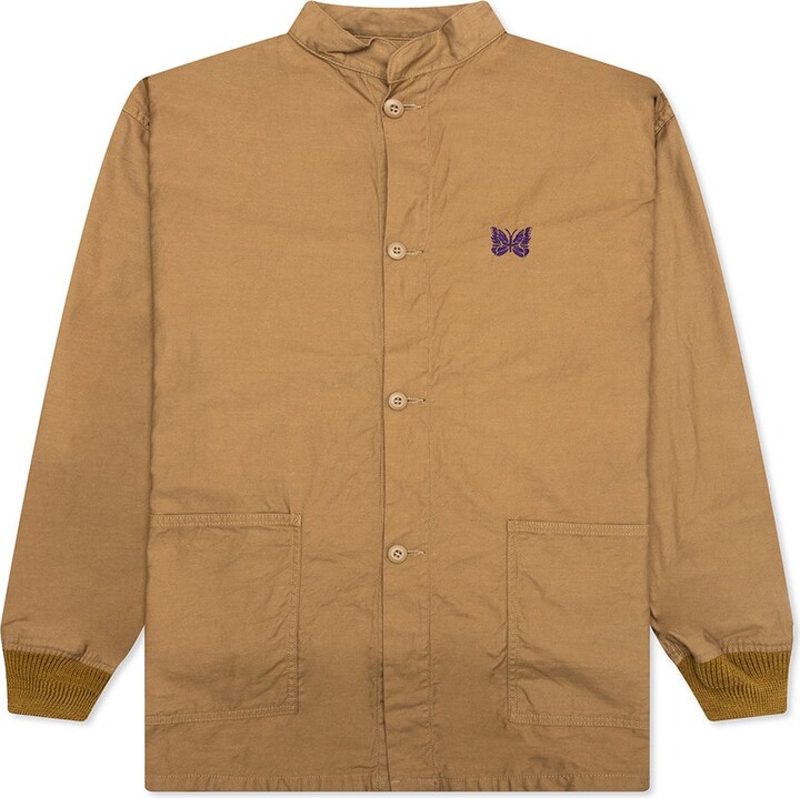 Needles Logo Embroidered Army Shirt