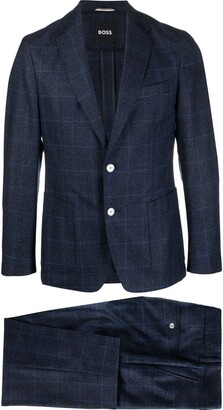 HUGO BOSS Check-Print Two-Piece Suit