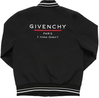 Givenchy Logo Print Nylon Bomber Jacket