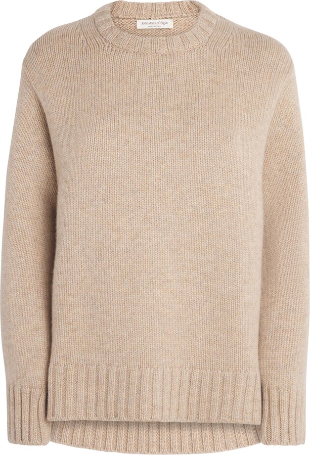 Johnstons of Elgin Cashmere Round-Neck Sweater