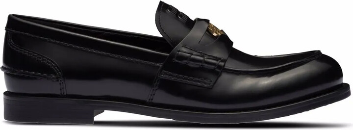 Miu Miu Leather Penny Loafers