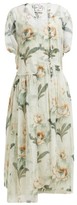 Thumbnail for your product : By Walid Aida Floral-print Cotton-tulle Midi Dress - Ivory Multi
