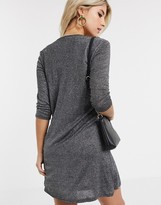 Thumbnail for your product : Glamorous swing dress in silver glitter
