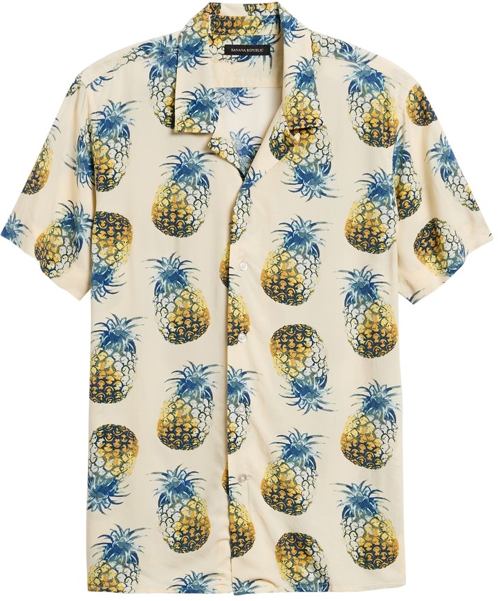 Banana Republic Slim Soft Resort Shirt 