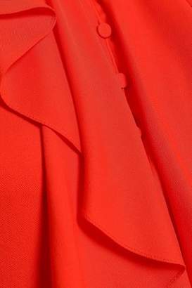 Roberto Cavalli Ruffled Silk-blend Blouse