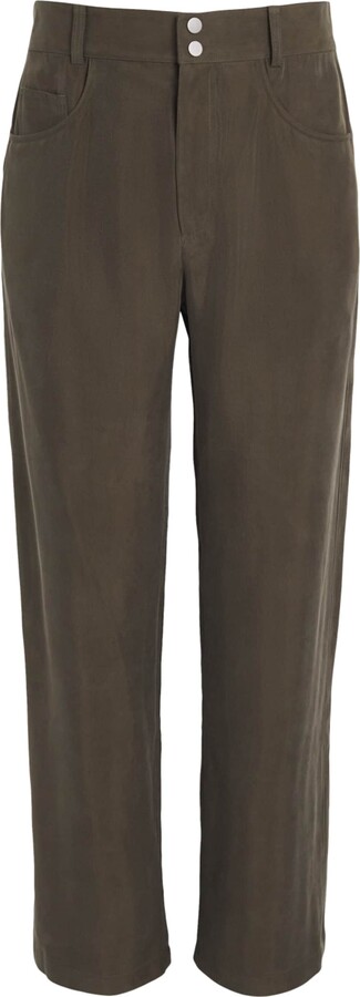 COLE BUXTON Twill Straight Trousers