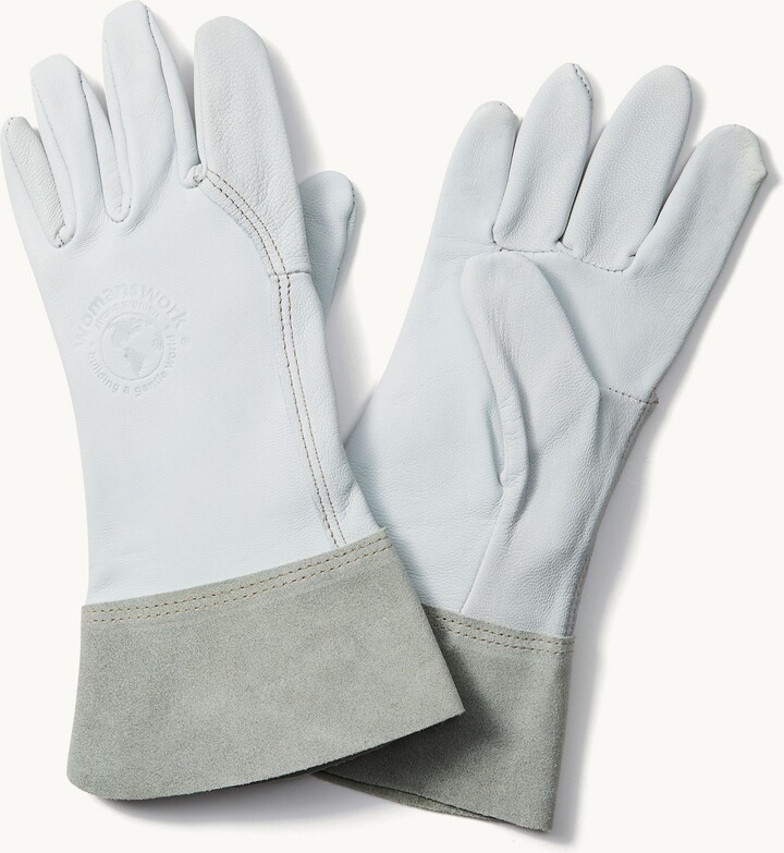 Womanswork Goat Skin Gardening Gloves Light Gray S