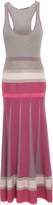 Thumbnail for your product : Agnona Pleated Paneled Cashmere-blend Maxi Dress