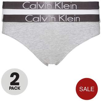 Calvin Klein Girls Grey And White Bikini Briefs