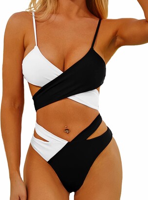 Buy SHERRYLO Women's Semi-Transparent Mesh Thong Bikinis Set