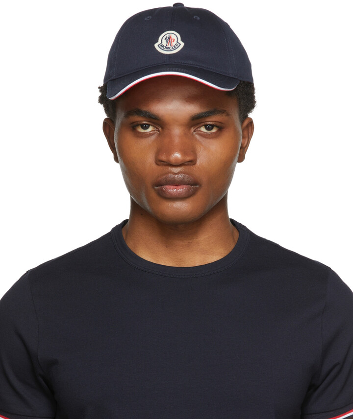 blue moncler hat