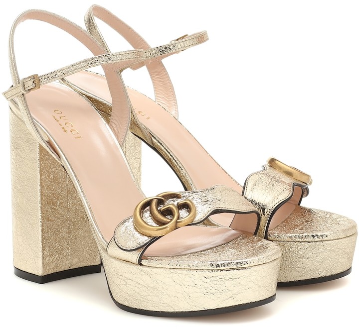 gucci marmont platform sandals