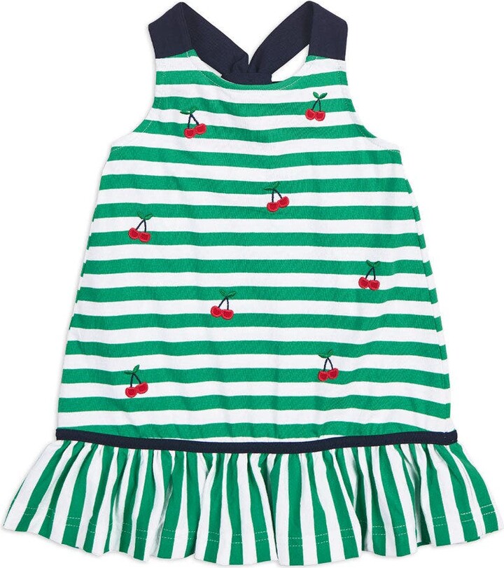 Florence Eiseman Stripe Knit Dress With Cherries