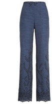 Thumbnail for your product : Yigal Azrouel Women's Eyelet Embroidered Denim Trousers