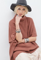 Thumbnail for your product : Forever 21 Turtleneck Poncho Sweater