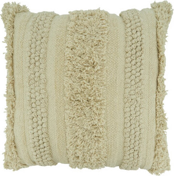 Saro 100% Cotton Lumbar Rectangular Pillow Cover & Insert