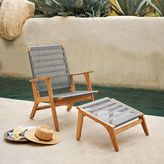 Thumbnail for your product : west elm Catskill Wood + Wicker Ottoman - Teak/Gray
