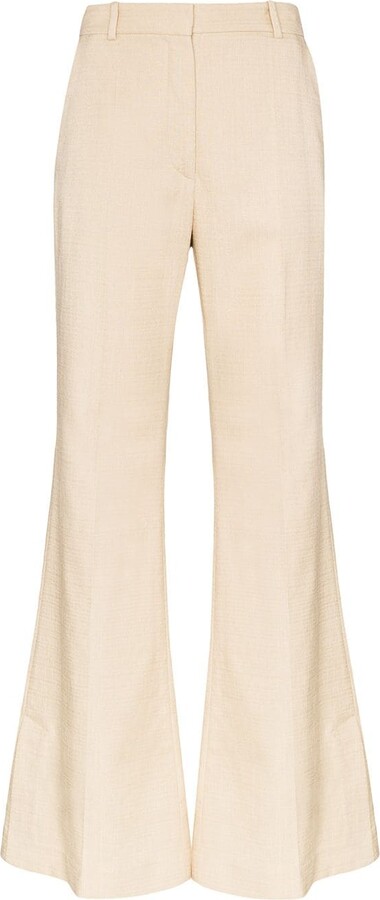 cotton flared trousers