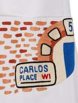 Thumbnail for your product : Kilometre Paris - Carlos Place-embroidered Cotton Apron - Womens - White Multi